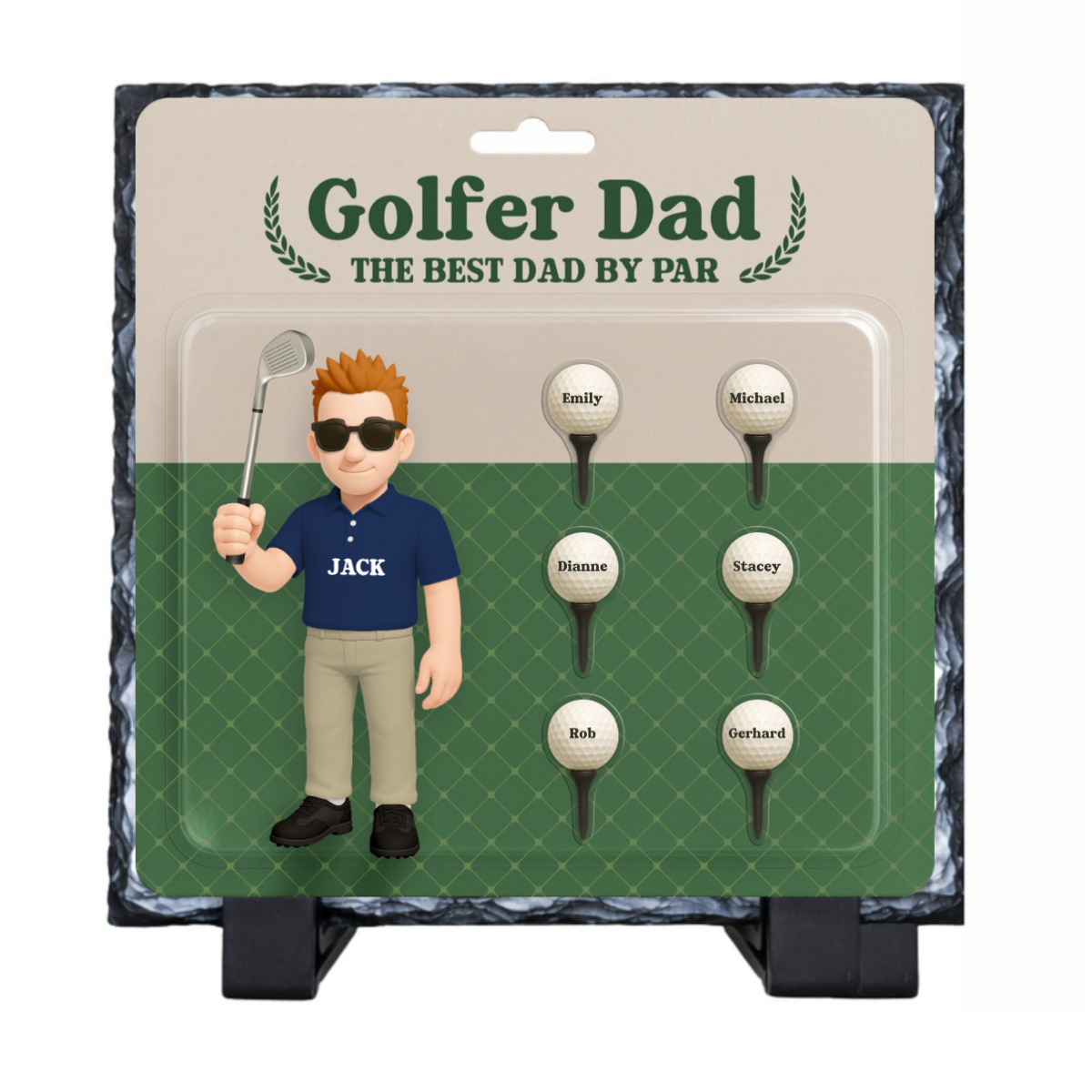 The Best Dad by PAR – Custom Design Slate Tile