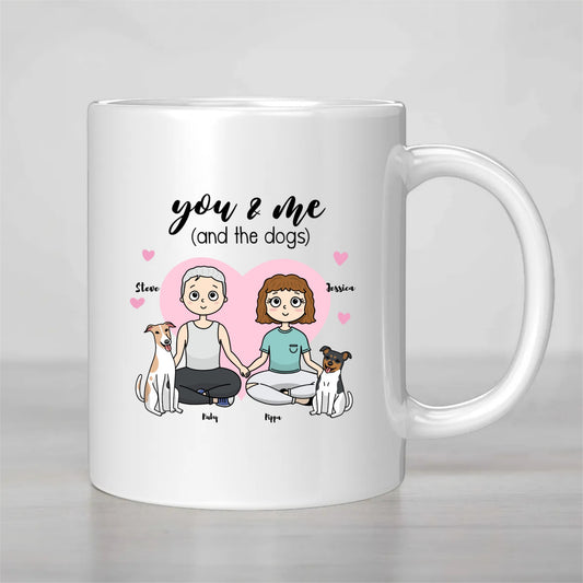 You and Me (and the Dogs) Personalized Love Mug ❤️🐶