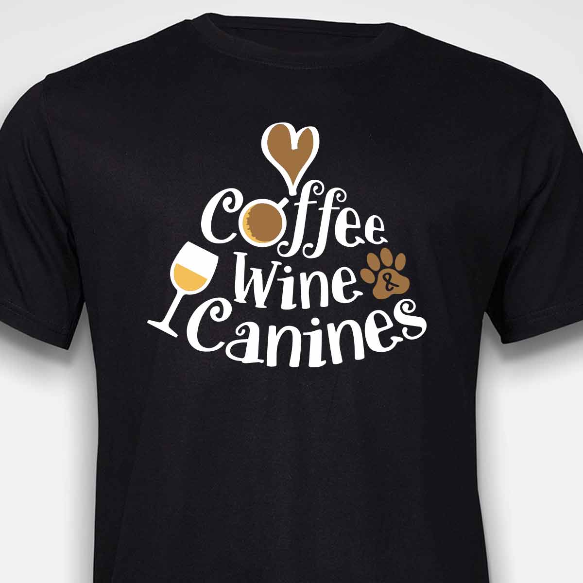 Coffee, Wine & Canines T-SHIRT