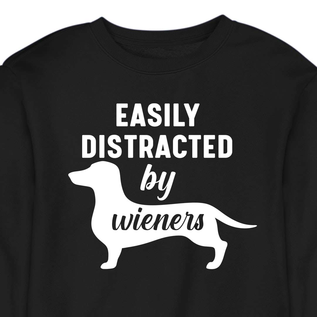Easily Distracted by Wieners - CREWNECK (Unisex)