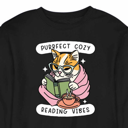 Cozy Reading Cat - CREWNECK (Unisex)