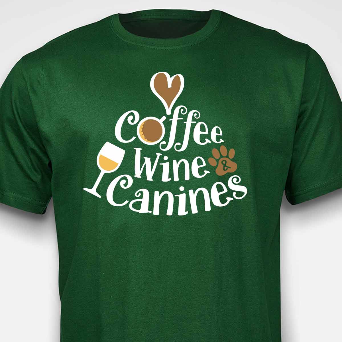 Coffee, Wine & Canines T-SHIRT