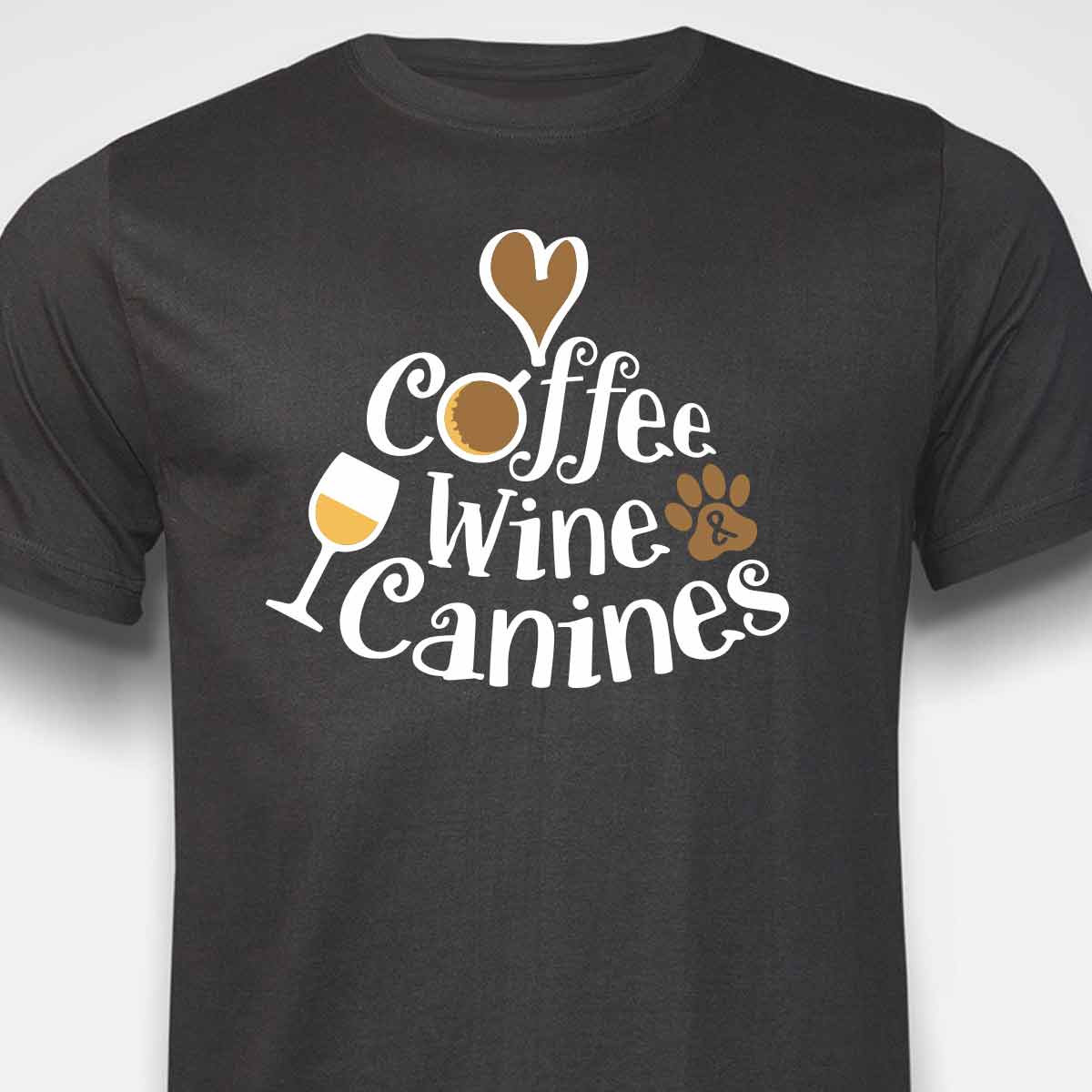 Coffee, Wine & Canines T-SHIRT