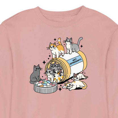 Kitty Anti-Depressants - CREWNECK (Unisex)