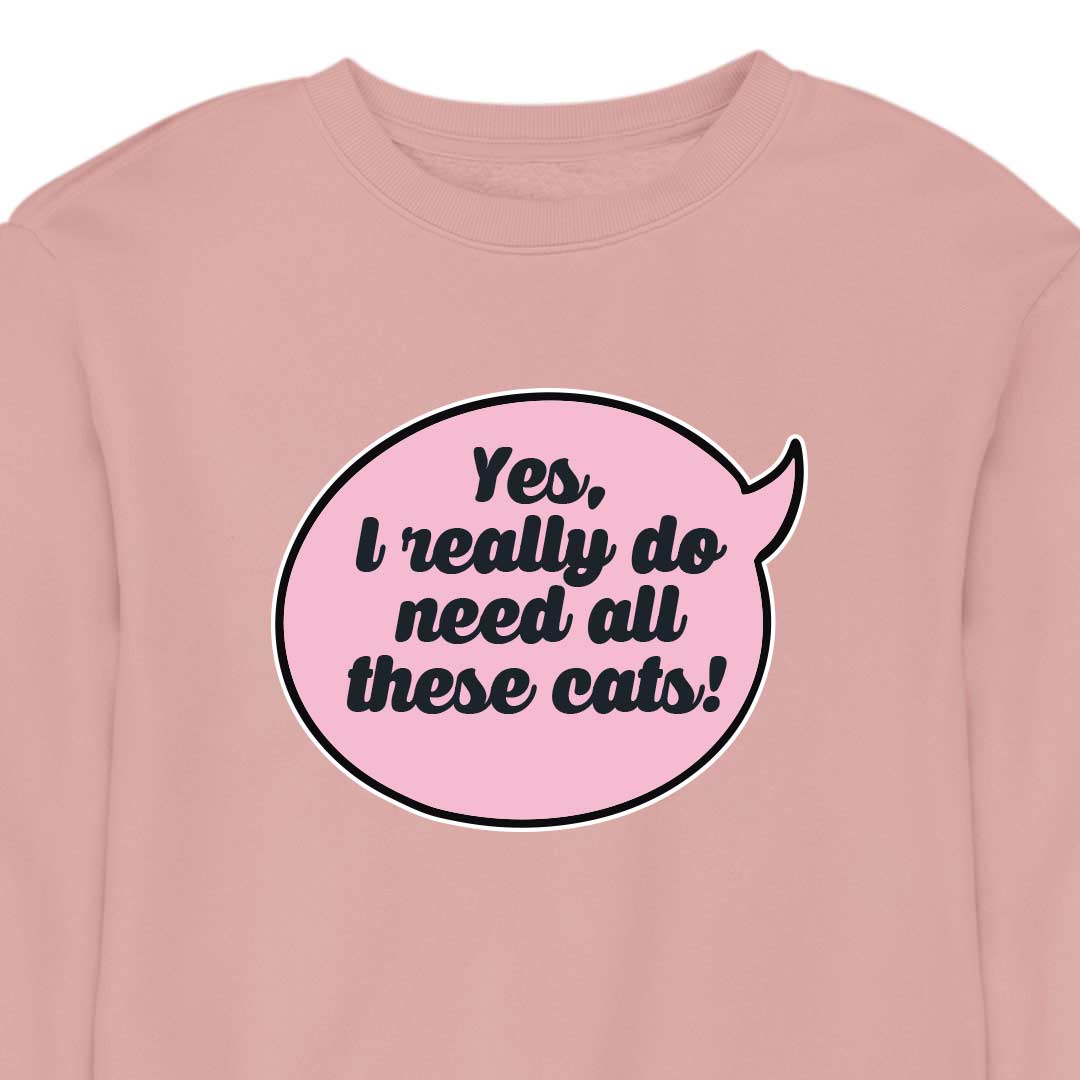 Yes, I Really Do Need All These Cats - CREWNECK (Unisex)