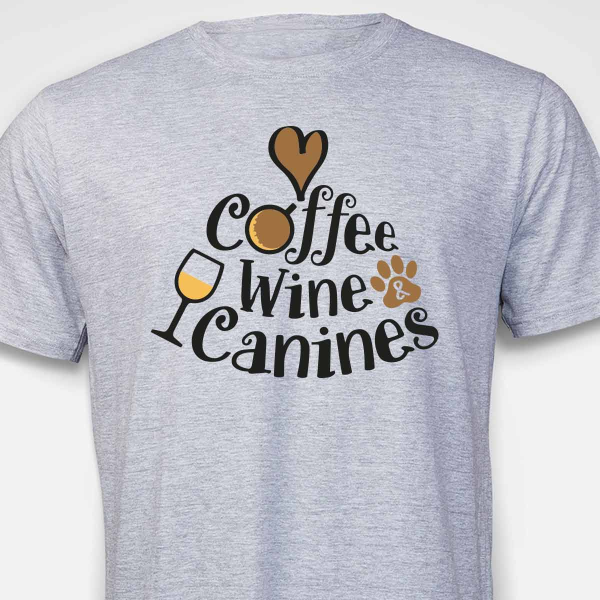 Coffee, Wine & Canines T-SHIRT