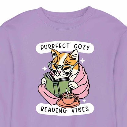 Cozy Reading Cat - CREWNECK (Unisex)