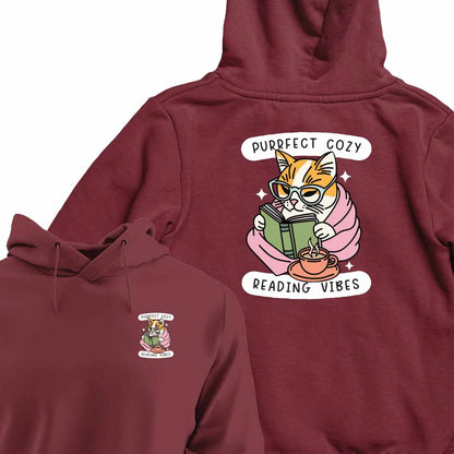 Cozy Reading Cat - HOODIE (Unisex)