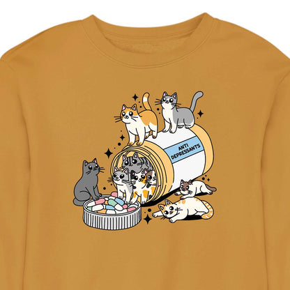 Kitty Anti-Depressants - CREWNECK (Unisex)