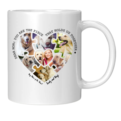 The Puzzle Heart Mug - Custom Photo Mug