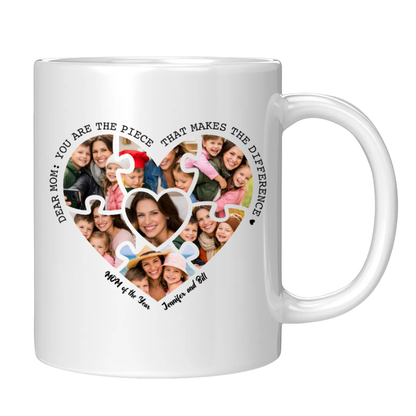 The Puzzle Heart Mug - Custom Photo Mug