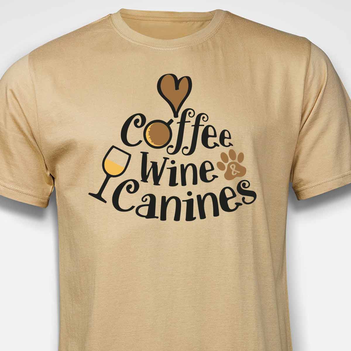 Coffee, Wine & Canines T-SHIRT