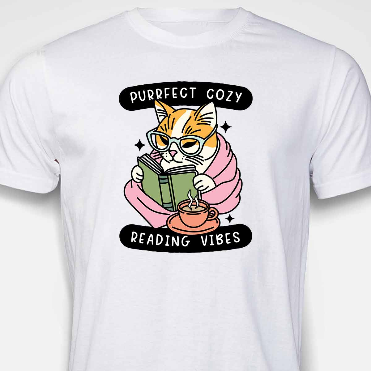 Cozy Reading Cat T-SHIRT