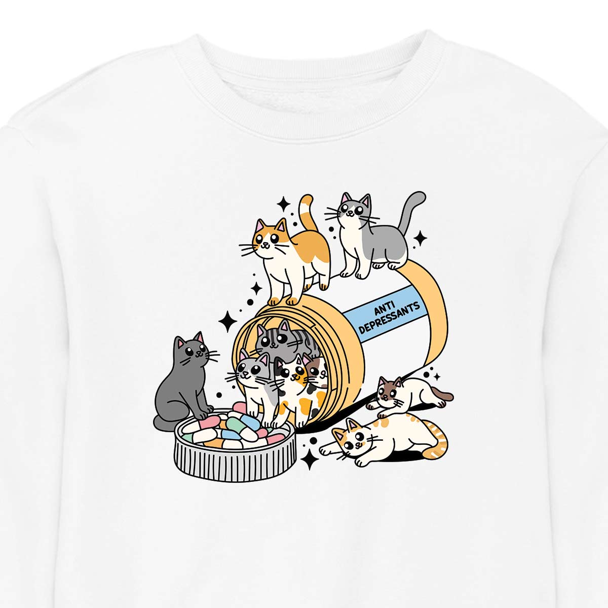 Kitty Anti-Depressants - CREWNECK (Unisex)