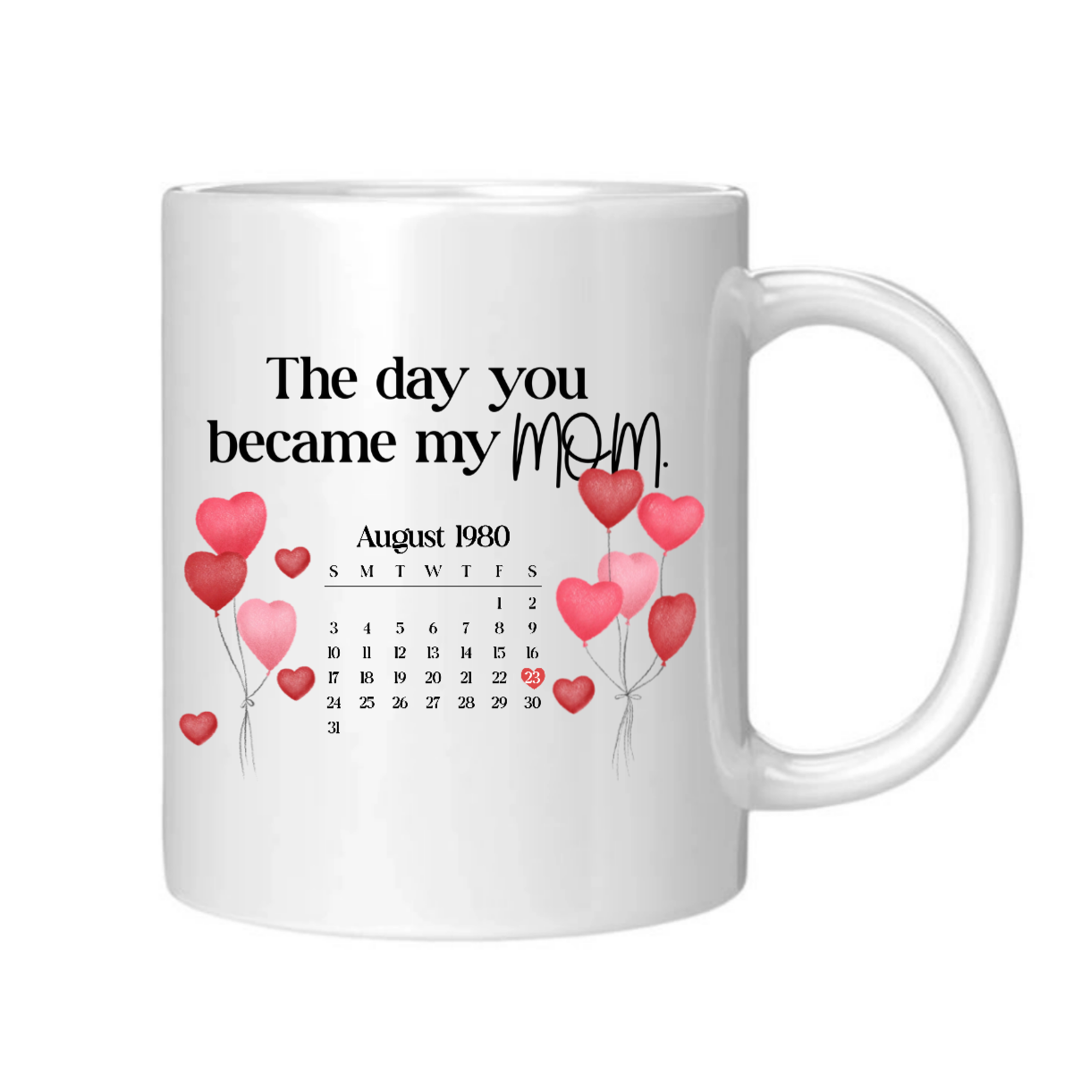 The Day You Became my Mom – Custom Date Mug