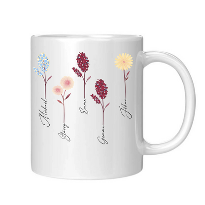 Our Garden of Flowers – Custom Names Mug