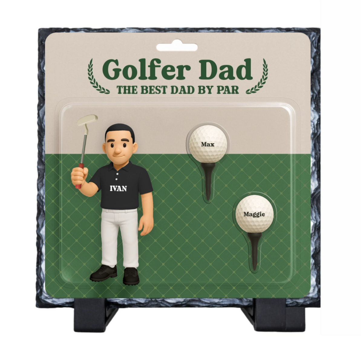 The Best Dad by PAR – Custom Design Slate Tile