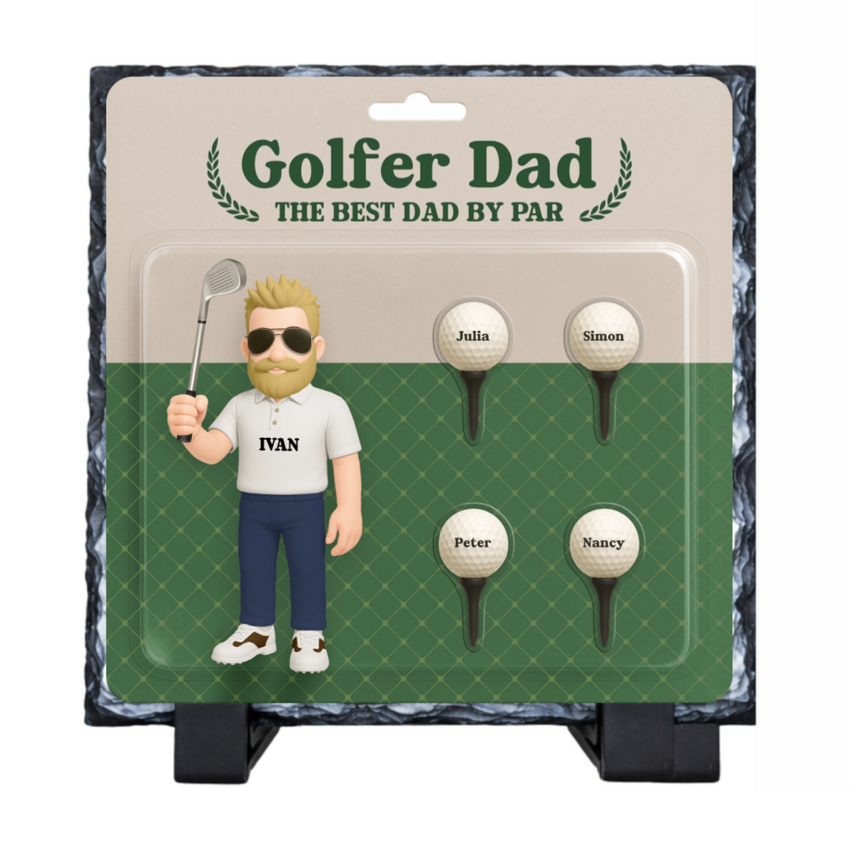 The Best Dad by PAR – Custom Design Slate Tile