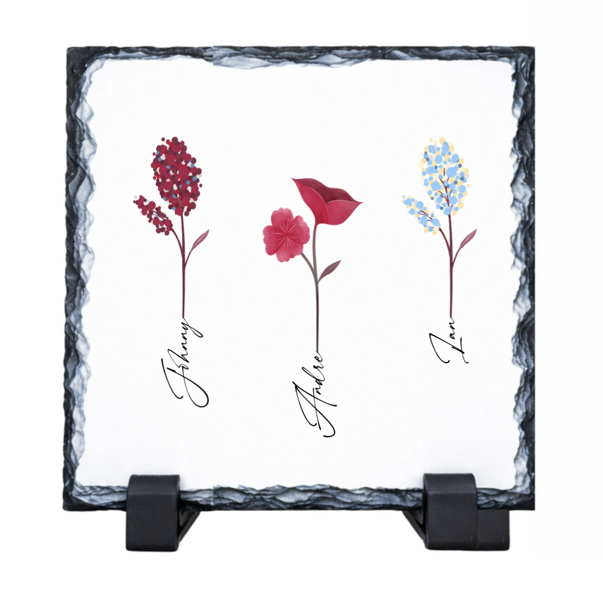 Our Garden of Flowers – Custom Names Slate Tile