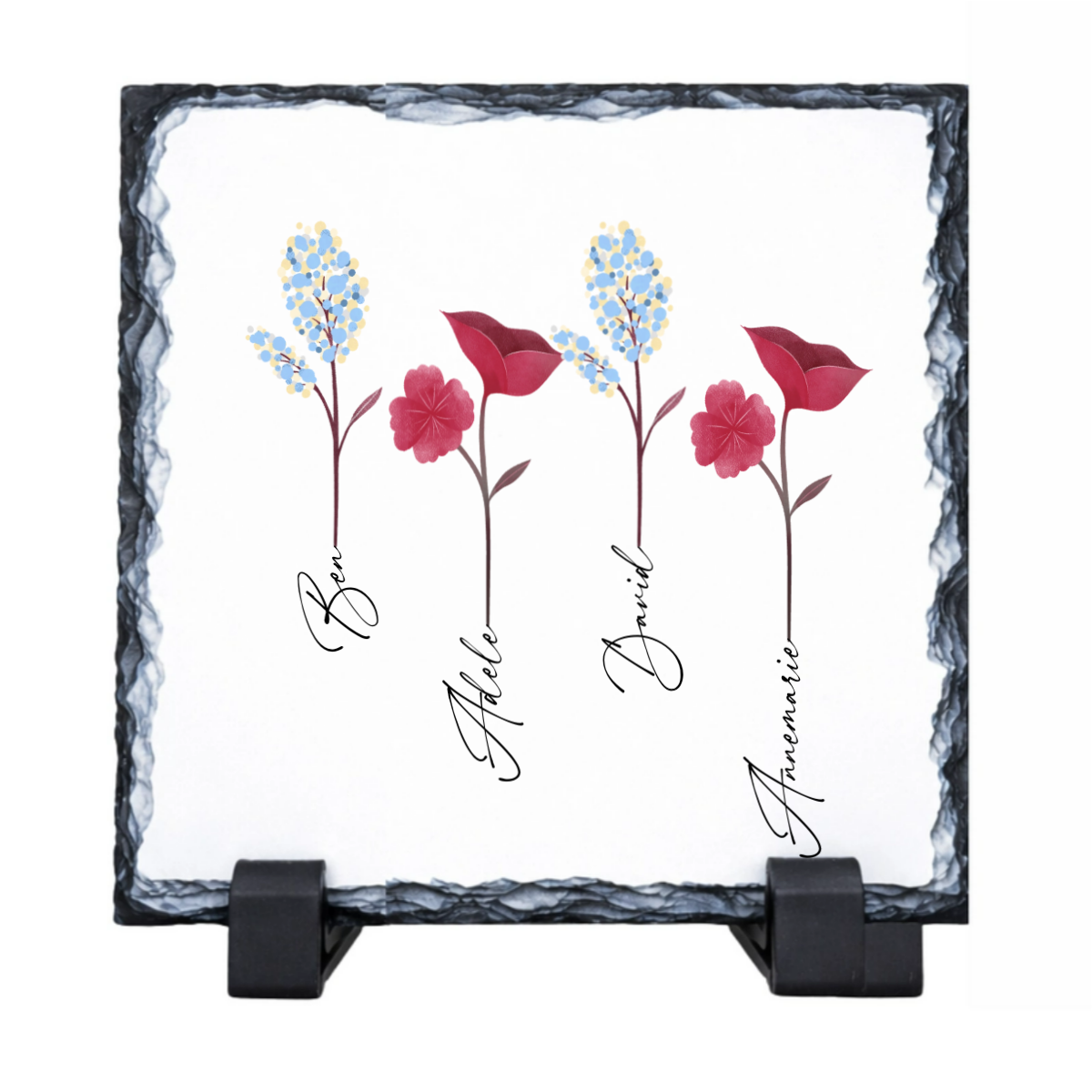 Our Garden of Flowers – Custom Names Slate Tile