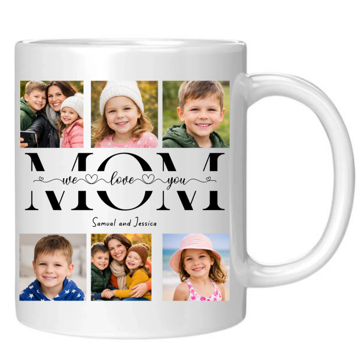Mom, We Love You – Custom Photo Mug ❤️