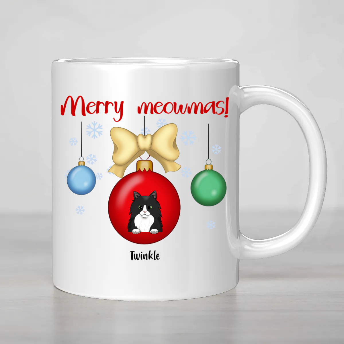 CUSTOMISABLE Merry Purrmas Mug – Personalized Holiday Joy for Cat Lovers!
