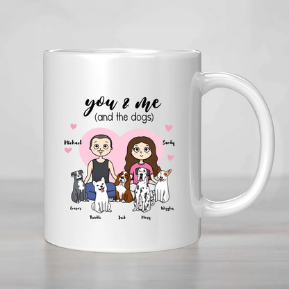 You and Me (and the Dogs) Personalized Love Mug ❤️🐶