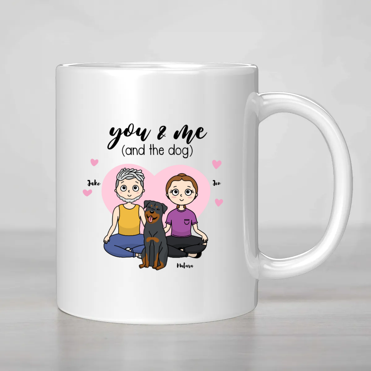 You and Me (and the Dogs) Personalized Love Mug ❤️🐶