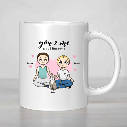 You and Me (and the Cats) Personalized Love Mug 🐾❤️